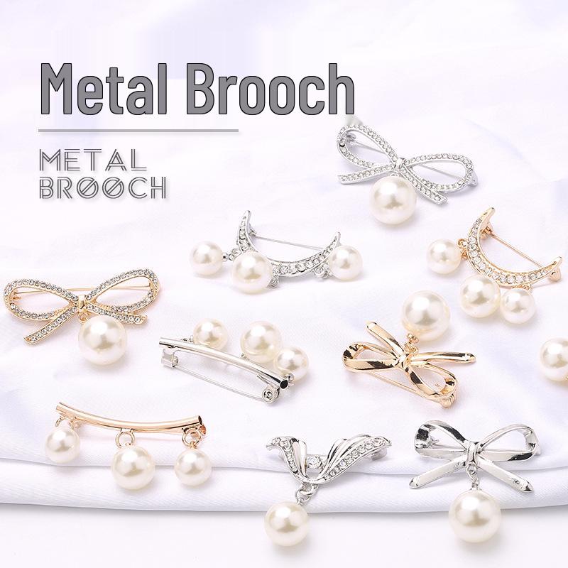 

Elegant Pearl Brooch Pin for Clothes and Cardigans - Women s Accessory