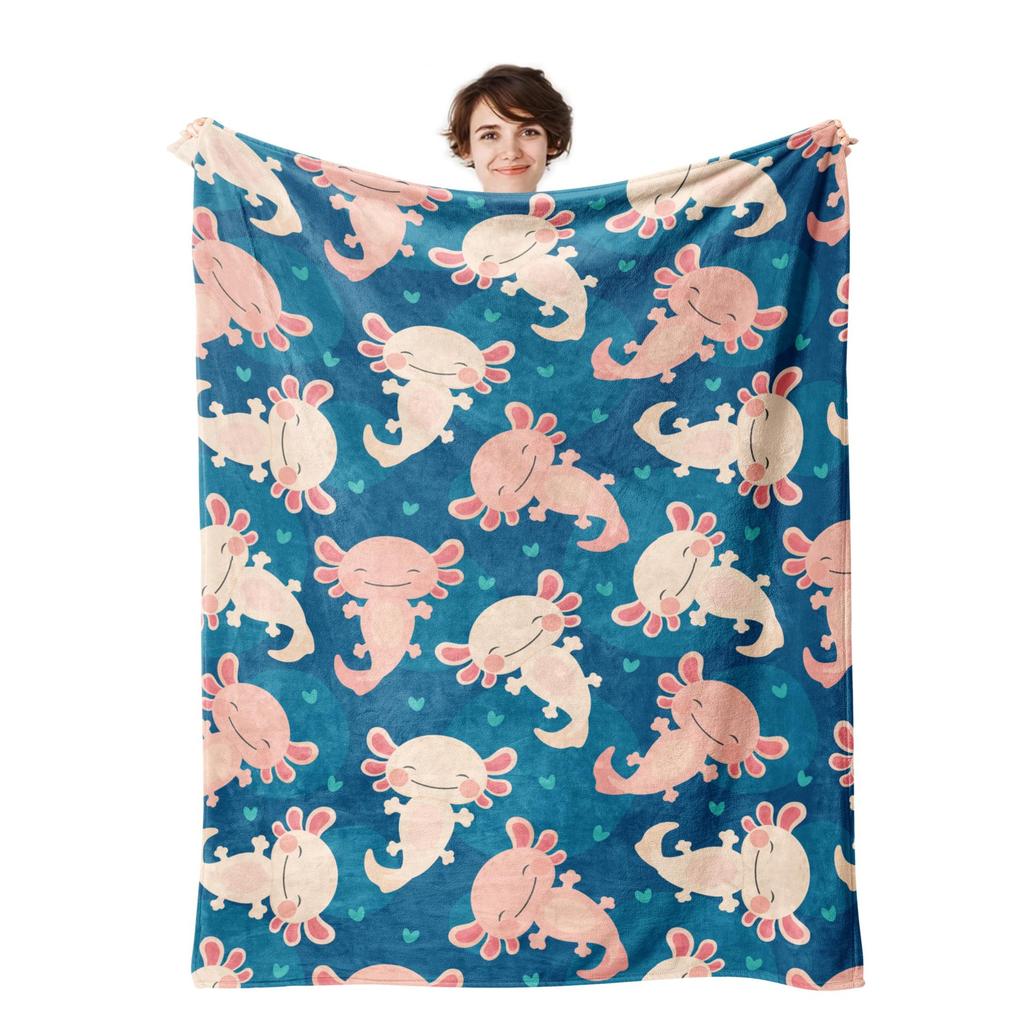 Bear Gummy Candy Cartoon Digital-printed Polyester Bedroom Velvet Flannel Soft Sofa Cover Blanket Fleece Sofa Cover Blankets