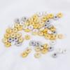 10Pcs 2*6mm Silver Color Plated Copper Alloy Flat Spacer Beads Daisy Pattern for DIY Bracelet Necklace Jewelry Making Accessorie