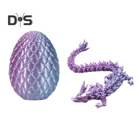 

3D-печатное яйцо мини-дракона, шарнирная игрушка-дракон, внутри яйца, пасхальная корзина, наполнители, коллекционный гибкий дракон, подарок для детей и подростков 22cm