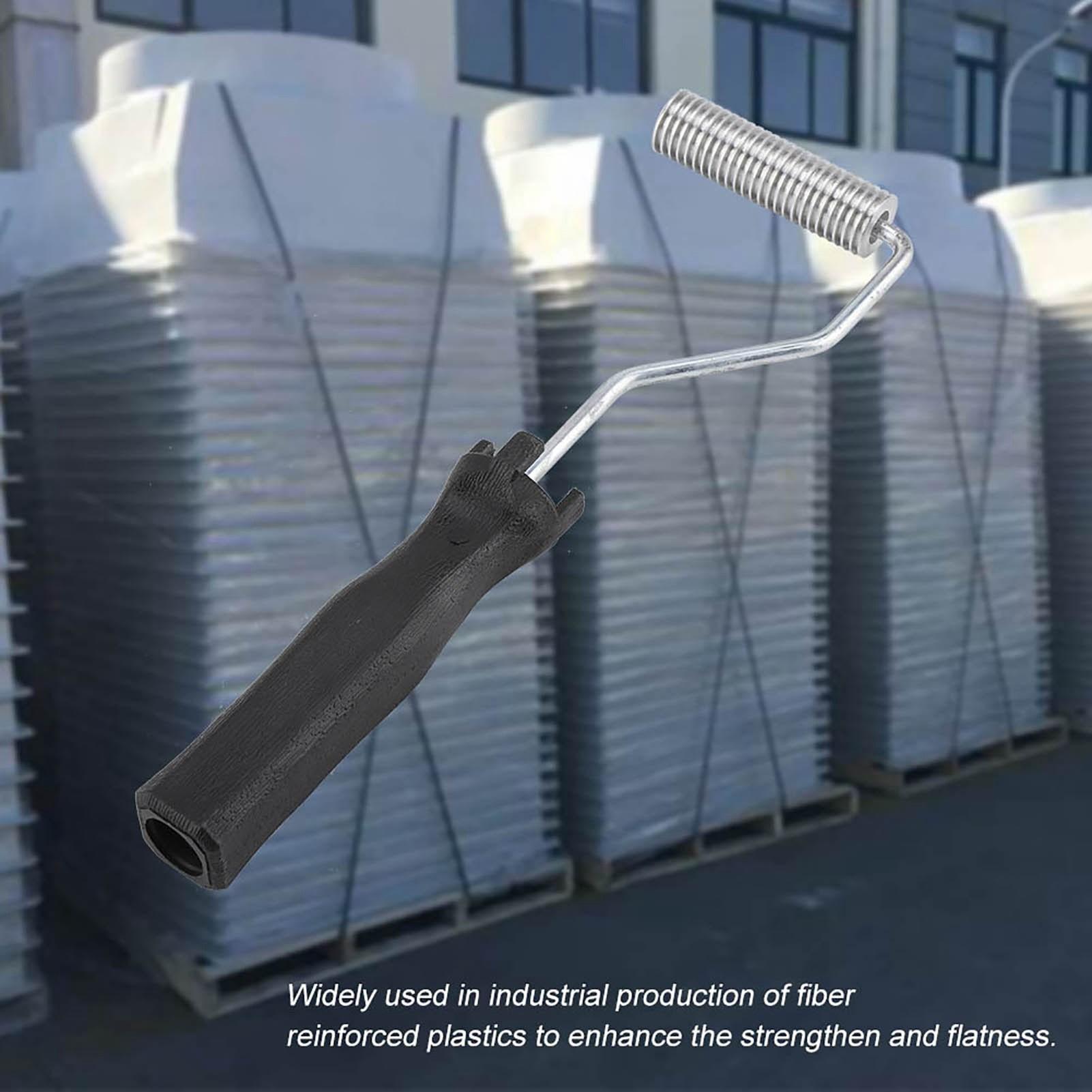 

Aluminum Alloy Fiberglass Bubble Laminating Roller ABS Handle for GRP FRP Resin Work (21*75mm)