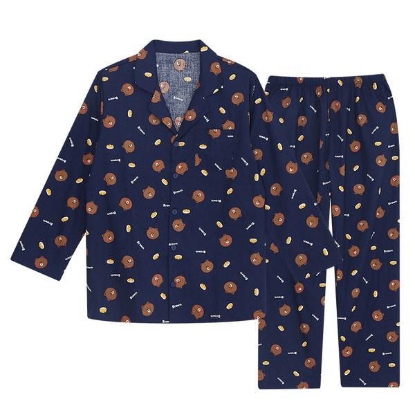 

Мужской пижамный комплект Line Friends с верхом и низом на 9 четвертей