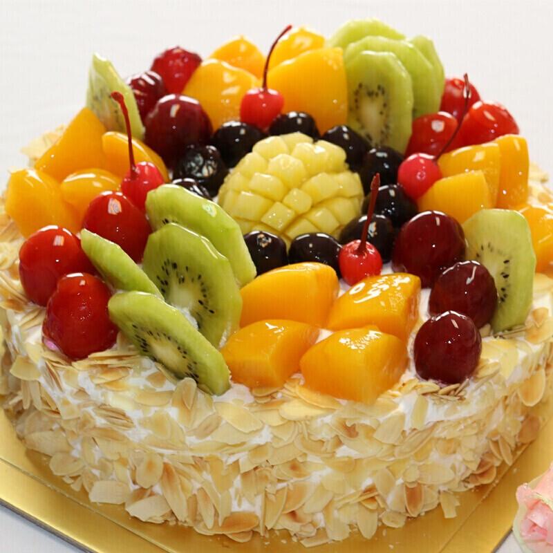 Honey Mango Fruit Birthday Cake