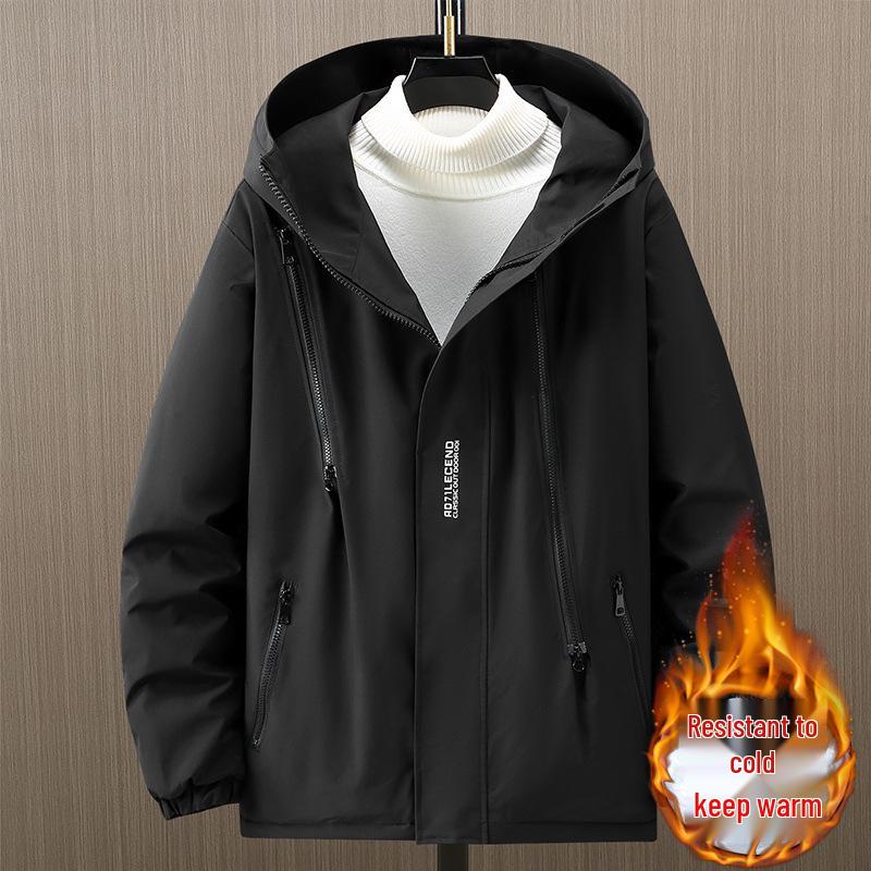

Men s Plus Size Loose Cotton Windbreaker Jacket for Autumn and Winter - Outdoor Special Body Cotton-Padded Jacket 5XL: 180-200 lbs