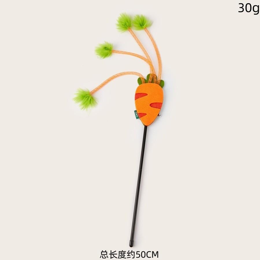 Cat Toy Tassel Stick Cat Toys Interactive Feather Kitten Teaser Stick Butterfly Cats Teaser Cute Cats Toy with Bell Pet Products