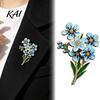 Forget Me Not Flower Brooch Brooch, Alloy Blue Floral Lapel Pin, Memorial Enamel Fashionable Coat Embellishment Pin for Coat, Dress, Hats, Bags,