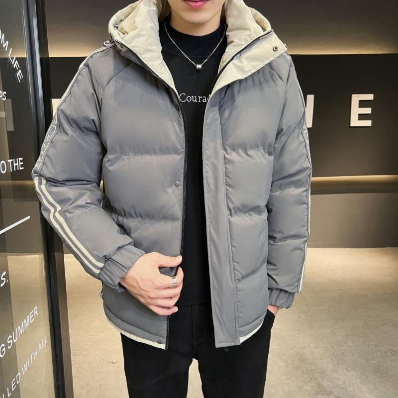 Autumn and Winter Hooded Cotton-padded Jacket Men's Trendy Brand Warm Couple Versatile Cotton-padded Jacket Top Jacket Casual Jacket
