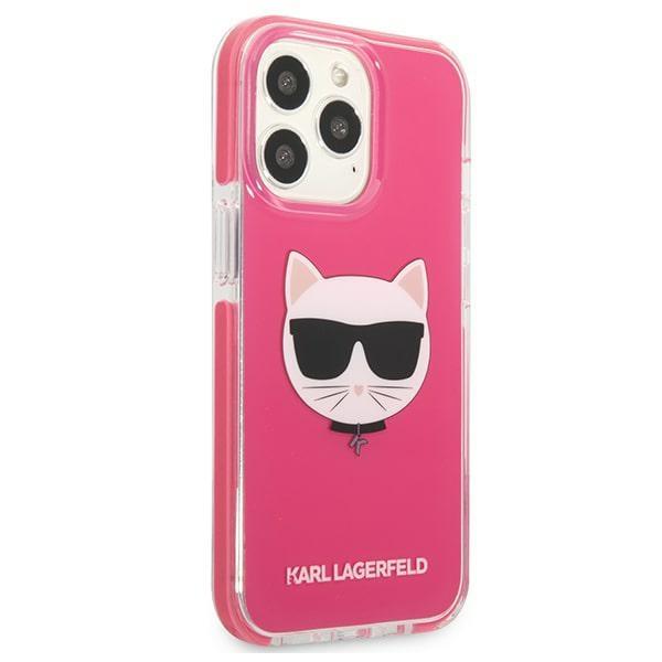 Etui Do iPhone 13 Pro Karl Lagerfeld Choupette Head Fuksja