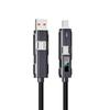 Universal Liquid Silicone 4-in-1 Fast Charging Cable with Digital Display for Phones, Tablets, and Laptops