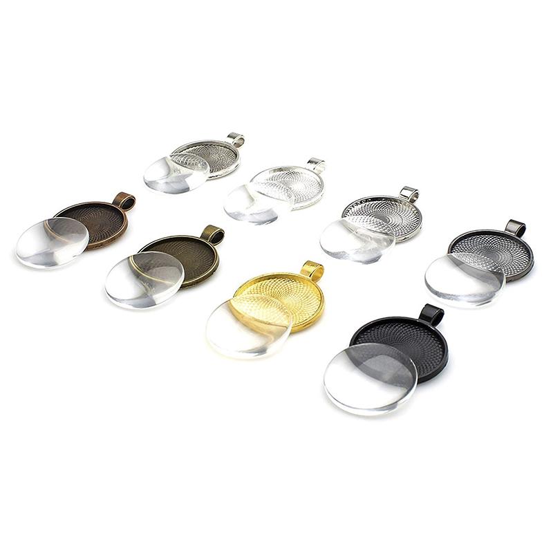 

80 шт. круглых подвесных подносов, стеклянных кабошонов, 8 цветов, изготовление ювелирных изделий, ремесла, подарок