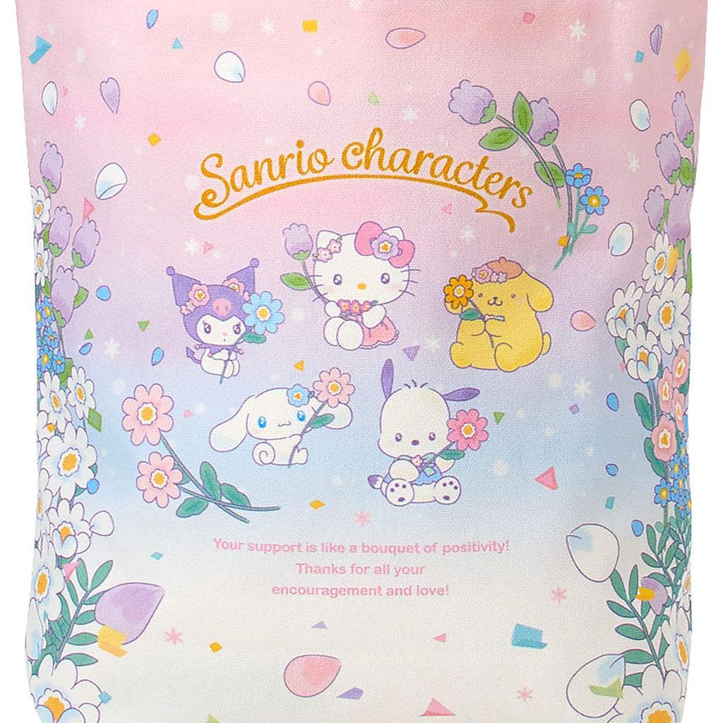 Sanrio Tote Bag is the Exciting Sanrio Characters Cotton 561649 (SANRIO) (Everyone Star! Design)