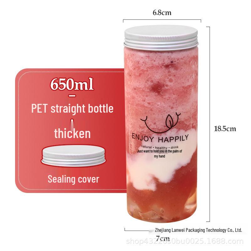 500ml High-Transparency PET Bottle for Milk Tea & Fresh Juice, Multi-Style, Internet-Famous, Disposable Cup, In Stock