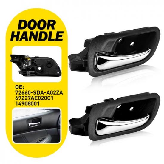 2pcs Door ide Handle Interior Front & Rear Left For Honda 2003-2007 Accord