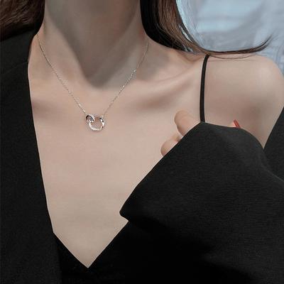 Necklace 925 Silver Love Forever Summer Clavicle Chain Ins Minority Simple Ornament