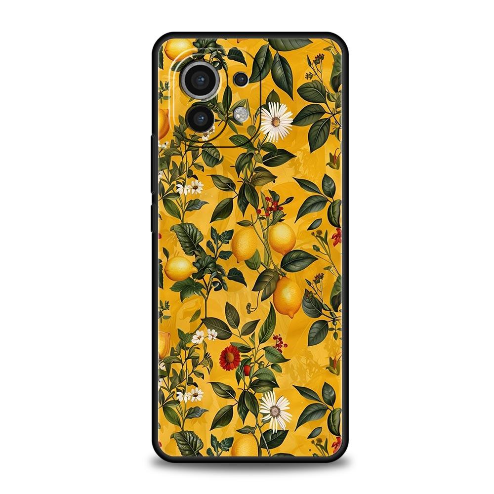 Abstract Plants Flower Phone Case Cover for Xiaomi Mi 17 15 14 13 12 11 Ultra 15T 14T 13T 12T 11T Pro Lite 5G Soft TPU Shell Bag