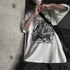 Harajuku Retro Style Hip Hop Street Trend Letter Print Top Men's and Women's Summer Crew-neck Loose Short-sleeved T-shirt
