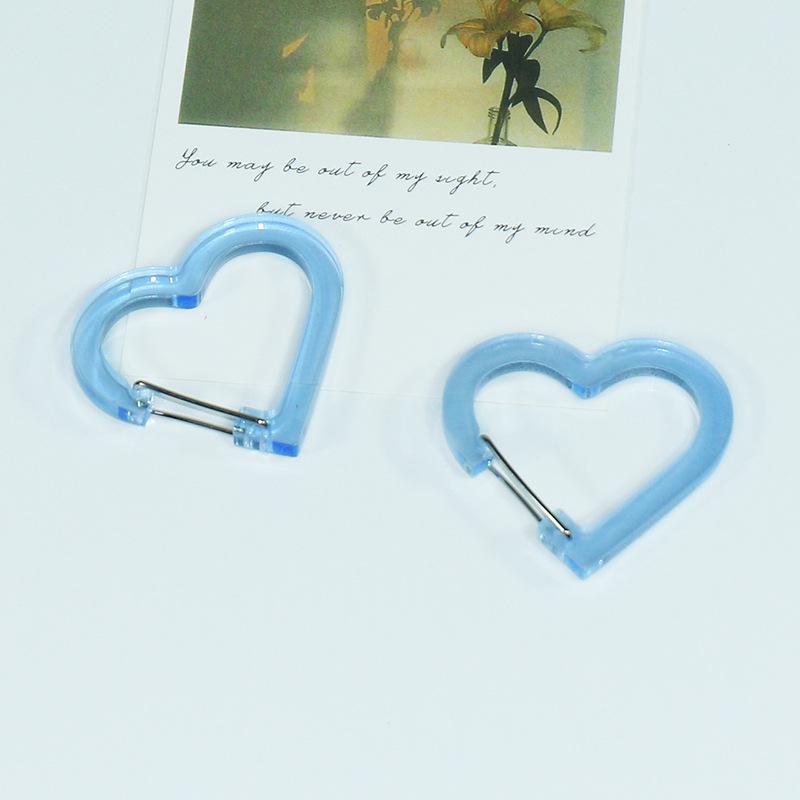 Colorful Heart-Shaped Multi-Functional Acrylic Carabiner Keychain