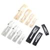 5/6/7/8cm 100pcs Metal Black Golden Colors Snap Clips Girls Square Hair Accessory DIY Hairclips
