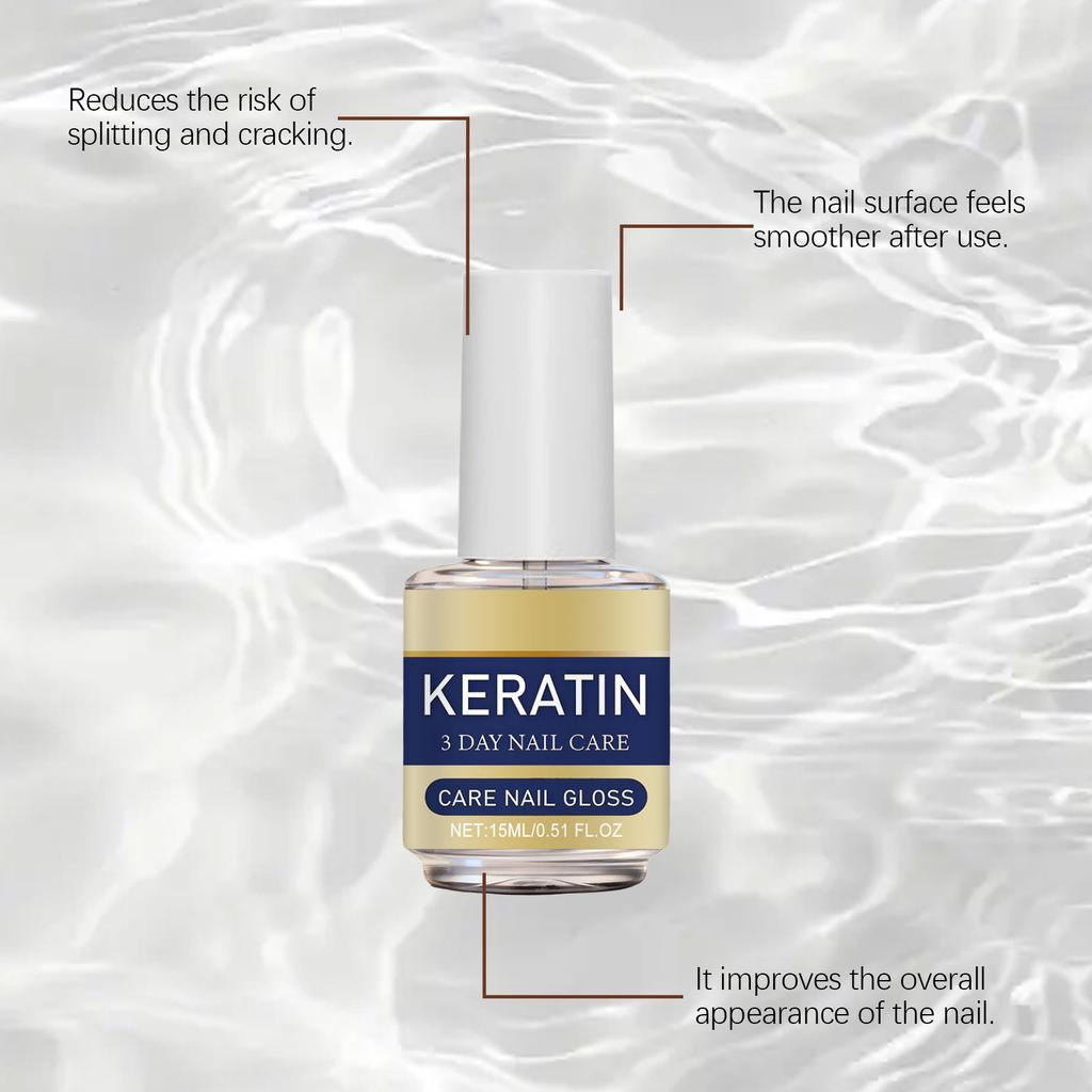 Keratin 3 Day Nail Care Treatment Nail Oil for Strengthening and Moisturizing Dry Brittle Nails with Care Nail Gloss 15ml 0 51 Fl Oz