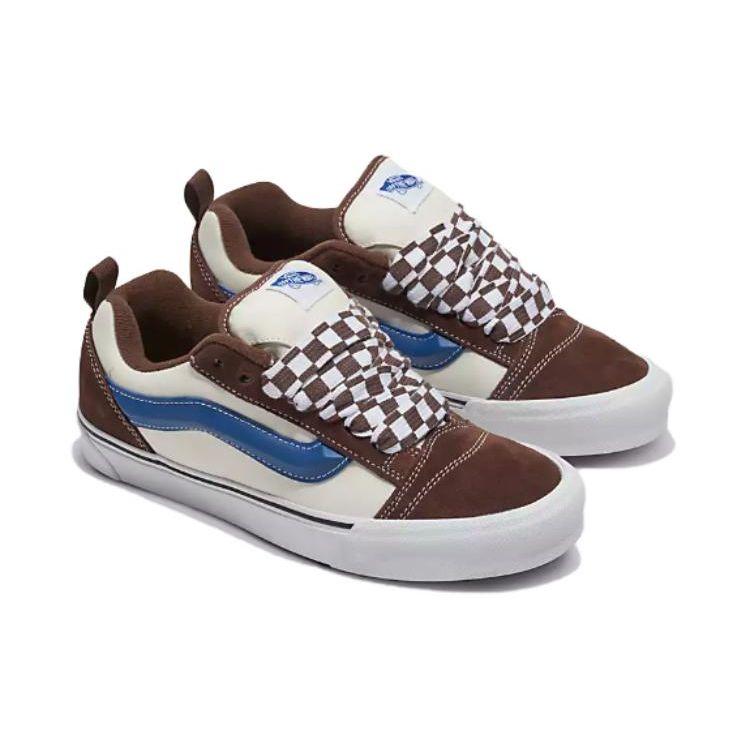 Vans Knu Skool Mega Check Puffy Tongue Suede Canvas Unisex Potting Soil VN0009QCDMV