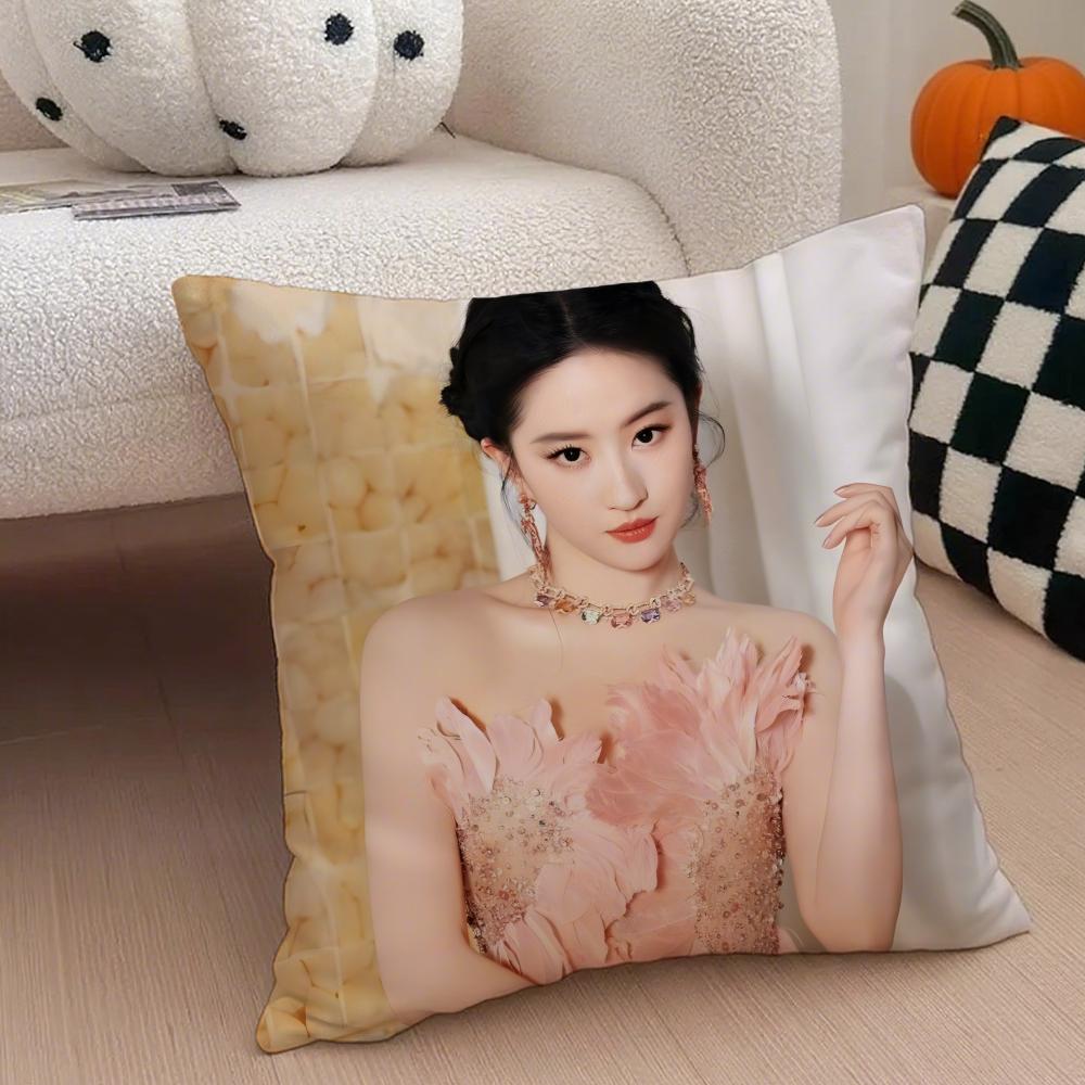 Elegant Beautiful Star LLiu Yifeixixis Cushion Cover Throw Pillow Cover Hidden Button Durable Polyester Chair Cushion