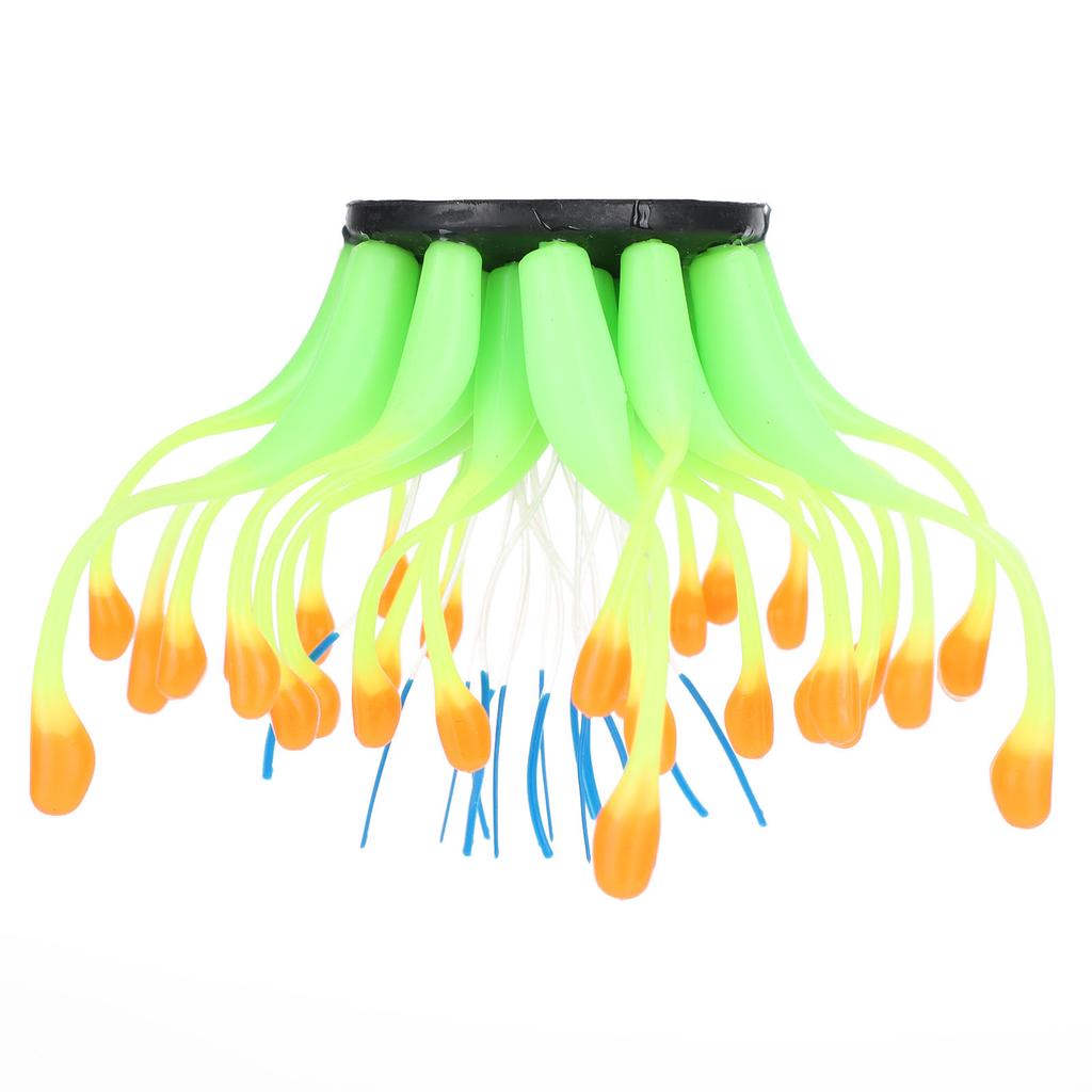 Artificial Coral Silicone Simulation Water Plant Aquarium Fish Tank Decoration OrnamentOrange