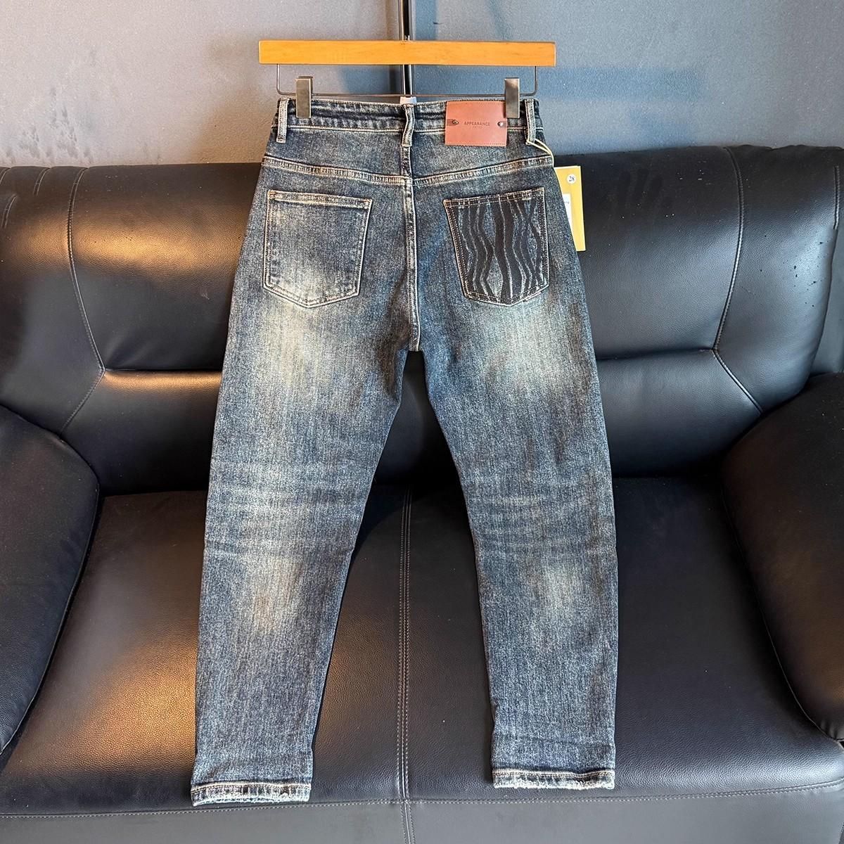 JYL Men s Jeans Autumn Embroidered American Casual Loose Tapered Harem Denim 32 банан мания