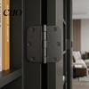 Rotatable Door Hinge 1/5Pcs Rounded Matte Black Hinges Flat Iron Bifold Residential Standard Bedroom Indoor House Hardware Essentials Accessories
