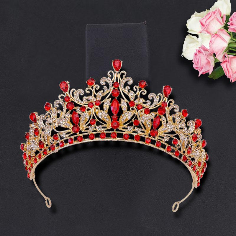 Crystal Bridal Crown Wedding Dress Accessories Baroque Model Catwalk Women's Rhinestone Crown