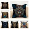 Beautiful Mysterious Style Hamsa-A Cushion Cover Linen Pillowcase Soft For Sofa Bed Home Room Decor