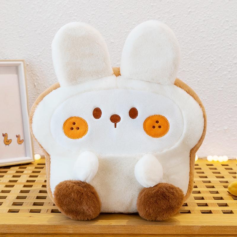 Drăguț Simulare Mâncare Toast Păpușă Moale Pâine Păpușă de Pluș Desen Animat Câine Iepure Rață Perna Decor Acasă Jucării pentru Copii Cadou de Ziua de Naștere