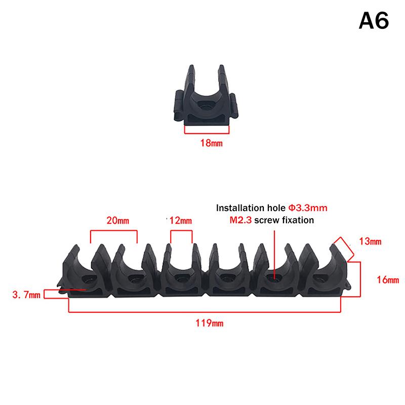 Pneumatic Tube Air Hose Fixing Clamp 6 Way 4/6/8/10/12/14/16/18/20Mm Water Pipe Holder Gas Compressor Tubing Diversion Flow Clip