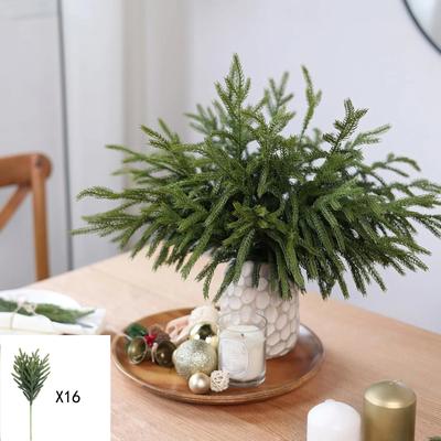 18-inch Real Artificial Norfolk Branches Fake Flower Tree, For Vase DIY Garland Orchid Home Decor Design