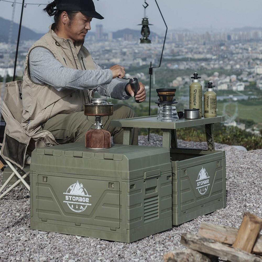 Multi-functional Storage Box with Table Heavy Duty Picnic Table with Storage  Car Trunk