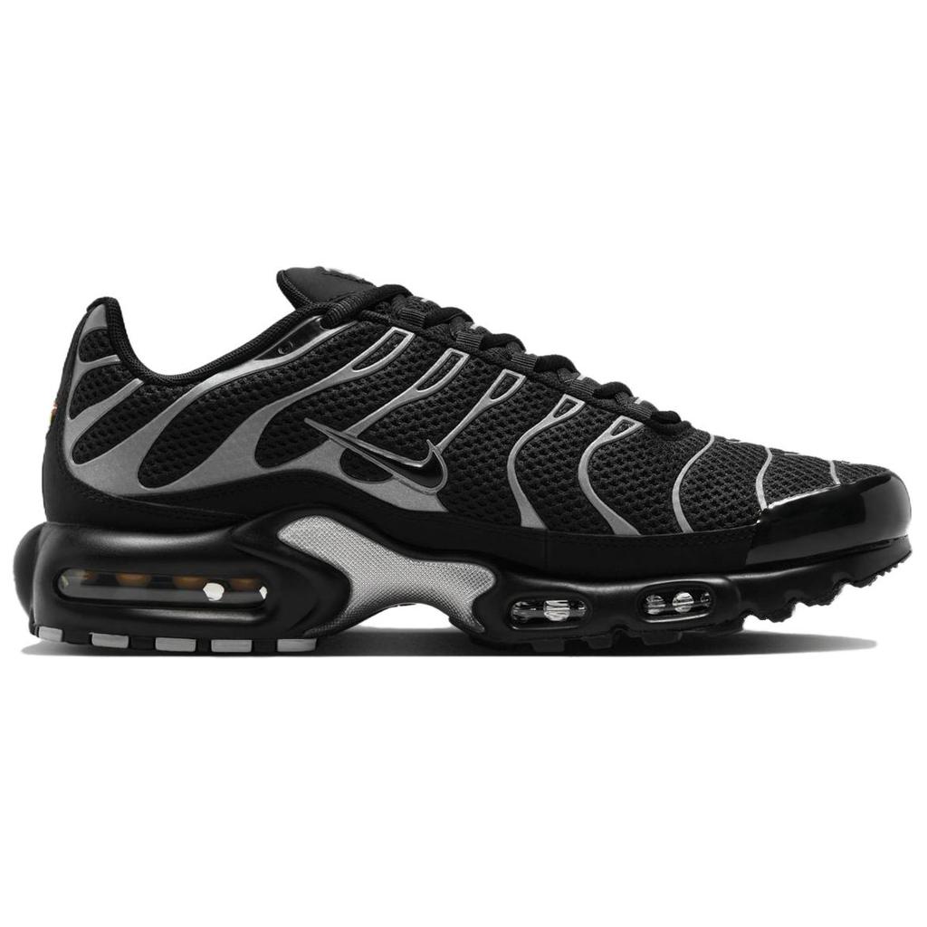 New Nike Air Max Plus Premium Black Reflective Silver HQ3029-001