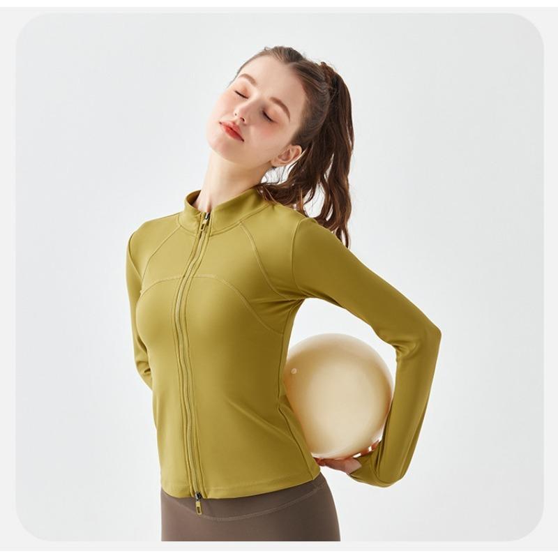 

Весна и осень Спорт Длинный рукав Фитнес Йога Кардиган Топ XXL жёлтый