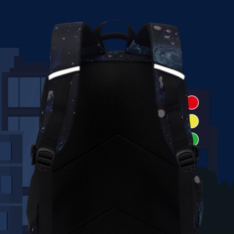 Load Reduction Oxford Children Backpack for Boys Large Capacity Primary Students Grade 1-6 Schoolbags with Bento Bag Pencil Case