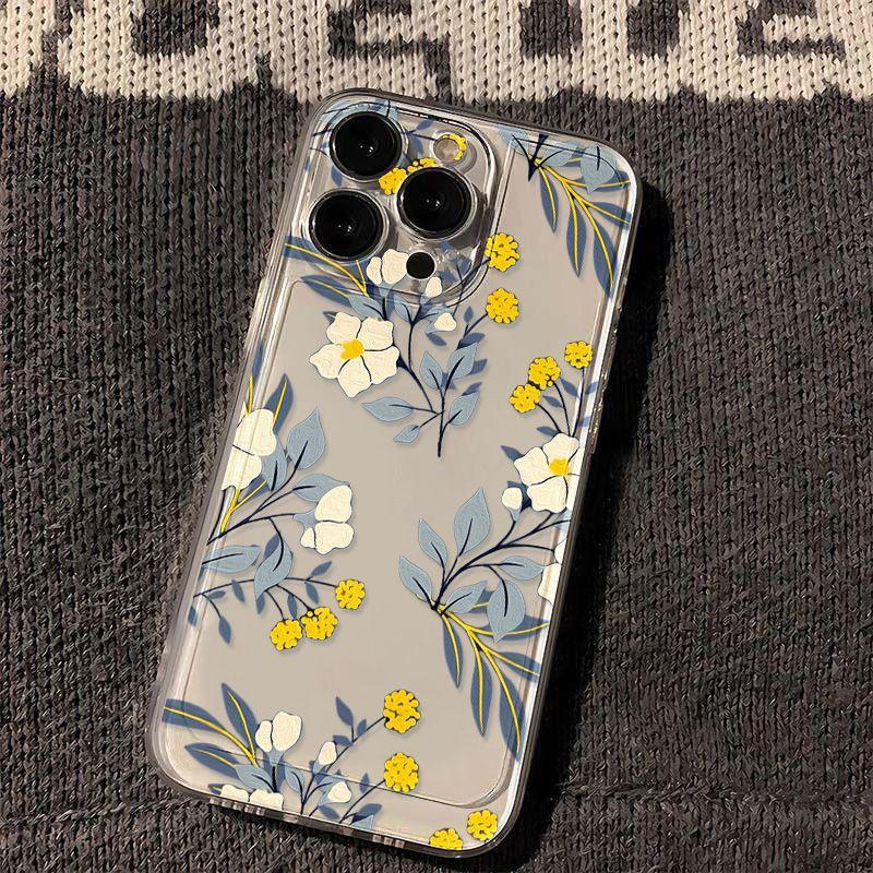 Small Yellow Flower for iPhone17promax Apple 16 Mobile Phone Case 14/13 Fine Hole 15 All-inclusive Ins