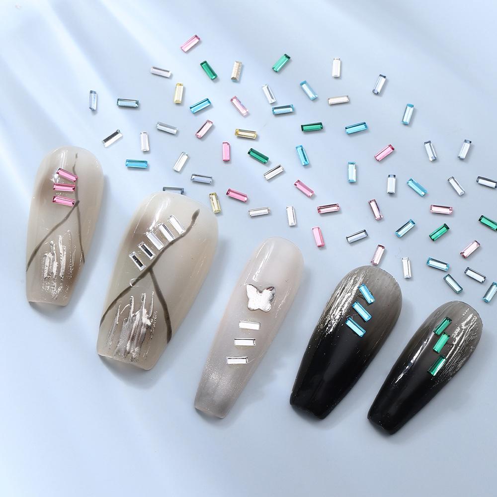 K9 Nail Art Flat Bottom Drill Chamfered Small Long Nail Drill Zircon Nail Art Drill Explosive Flash French Mini Drill