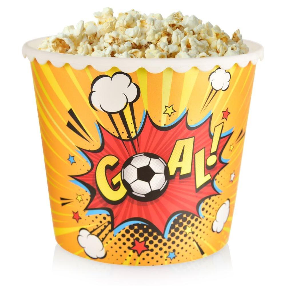Popcorn Container Snacks Chips Box Bowl Plastic Bucket 2.3L