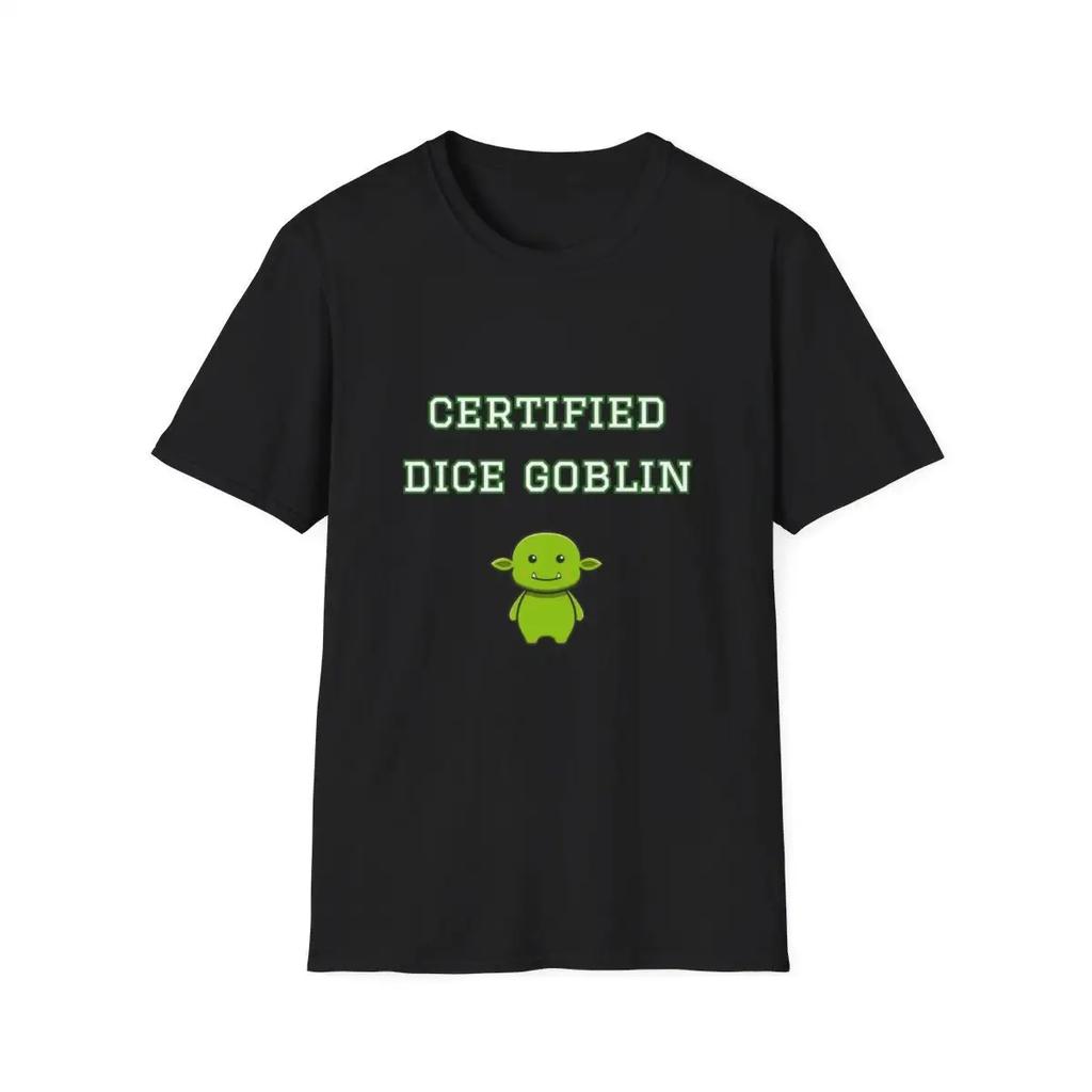 Certified Dice Goblin Version Softstyle Funny TTRPG Gaming T Shirt DandD