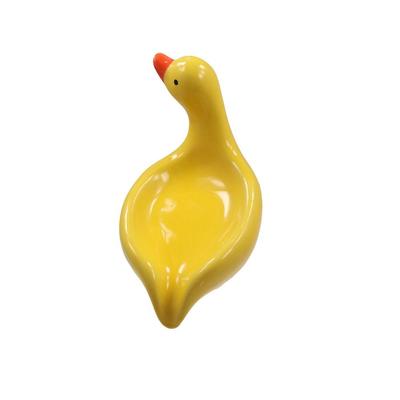 Self-draining Duck-shaped Soap Tray No Standing Water Ceramic Soap Dish  Bathroom Supplies