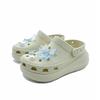 Crocs Crush Clog Cheese Butterfly Beach Leisure Travel Niche Cute EVA Hole Shoes Unisex White
