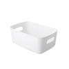 Plastic Storage Bins With Sturdy Grip Handles Durable Waterproof For Bathroom Kitchen Home Organization