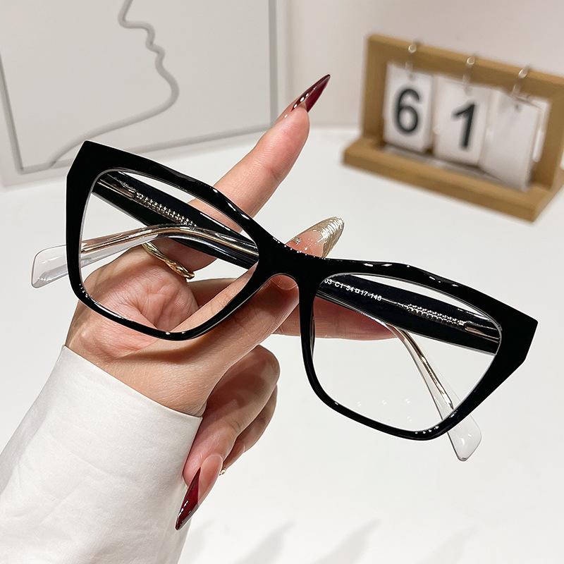 

Fashion Cat Eye Myopia Glasses Women Spring Hinges Graduation Eyeglasses Minus TR90 Blue Light Filter Reading Glasses Original Lenses