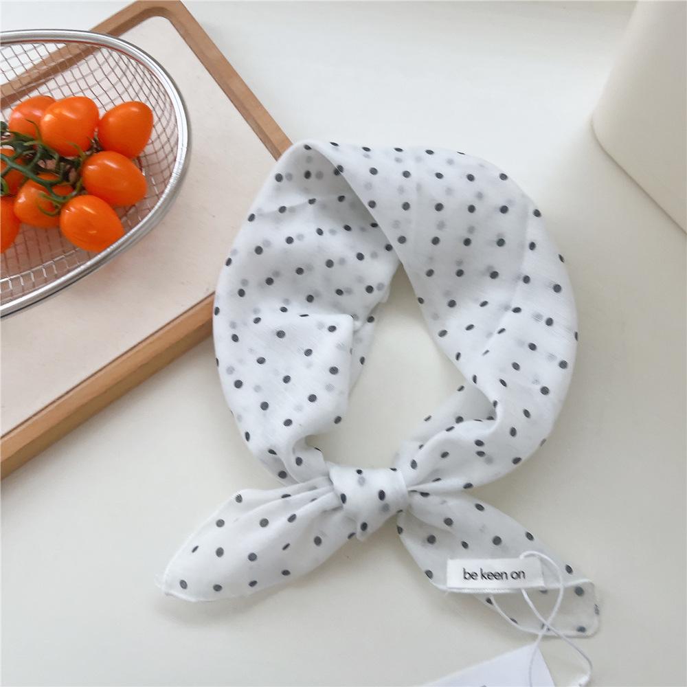 55 Floral Small Silk Scarf: Spring/Summer Korean Fashion Headscarf, Decorative Hairband, Paisley Neckerchief