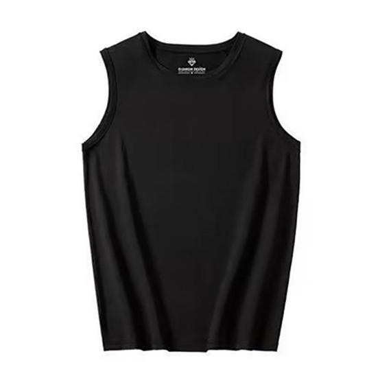 

Men Vest Sleeveless Round Neck Summer Casual Sport Vest Pure Color Breathable Mesh Athletic Tank Tops XL