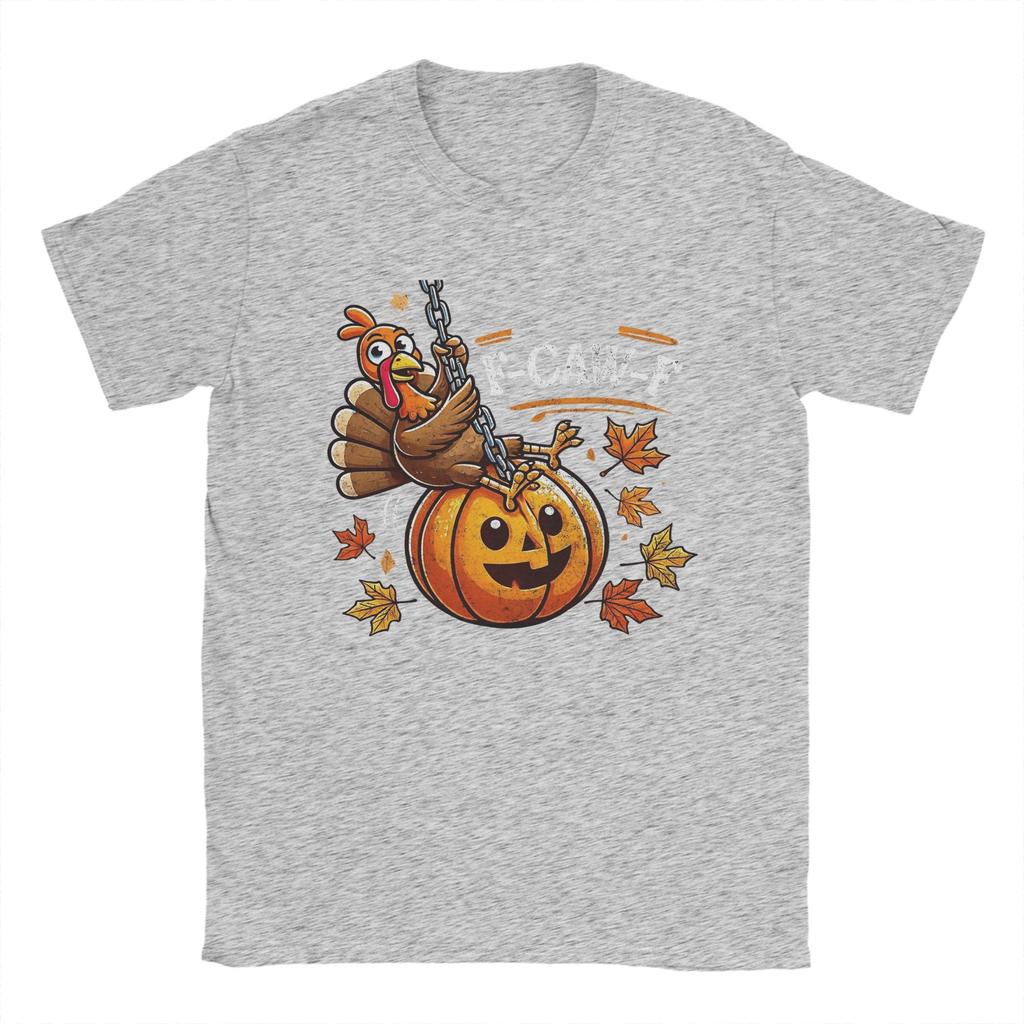 F-Caw-F Funny Chicken Thanksgiving Christmas Cotton T Shirt For Man Summer Streetwear T Shirts Comfortable Fashion Tee Shirt