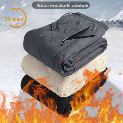 Vīriešu ziemas plus samta siltas kokvilnas sporta bikses — biezas jēra ādas ikdienas bikses