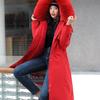 Nuevas chaquetas largas para mujer, otoño invierno, color sólido, forro de felpa desmontable, parkas para mujer con capucha y cuello de piel, abrigo grueso, chaqueta acolchada